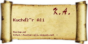 Kuchár Ali névjegykártya